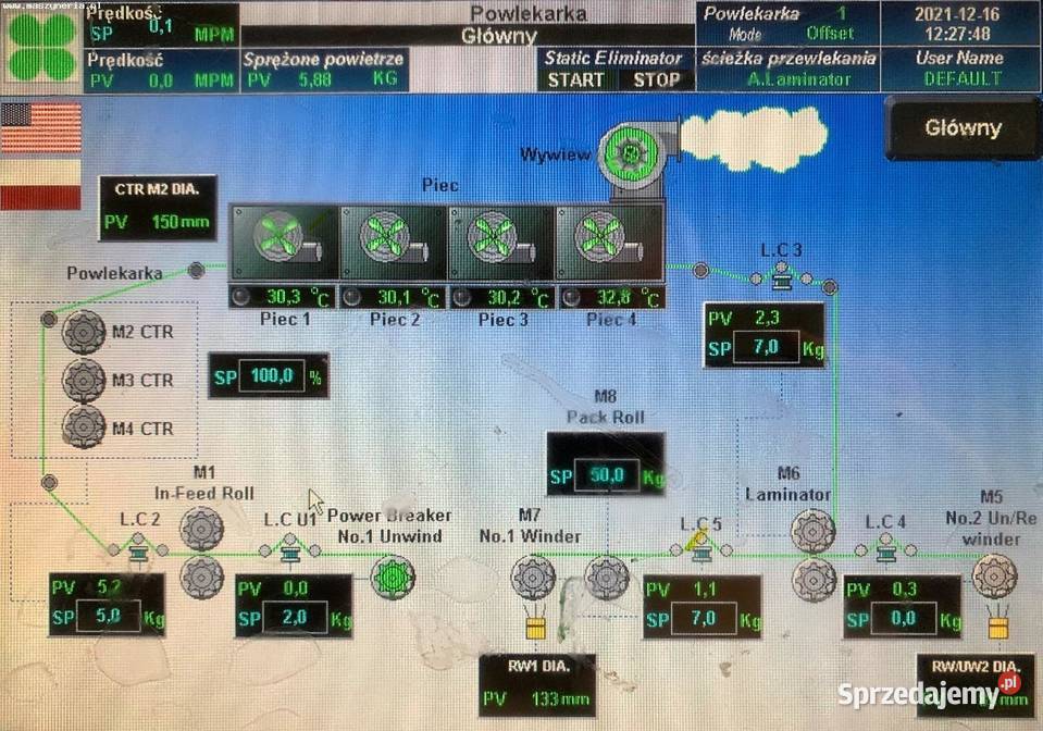 Maszyna do powlekania taśmy klejem CROWN Jelenia Góra