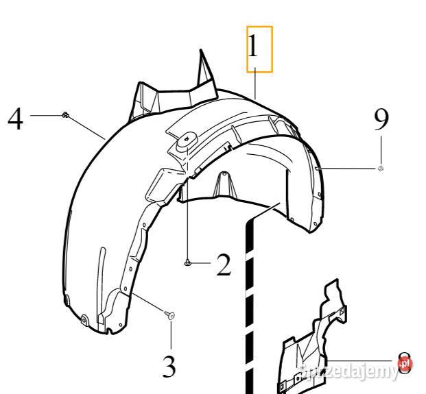 VOLVO S60 III V60 II nadkole przednie lewe OE Motoryzacja Bielany Wrocławskie