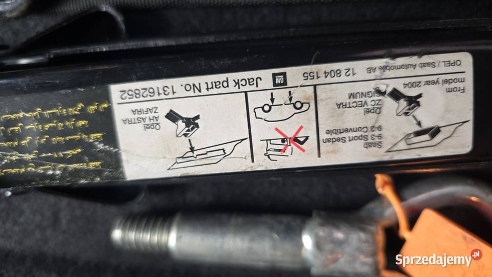 Lewarek podnośnik do opla zafiry astry h Sosnowiec