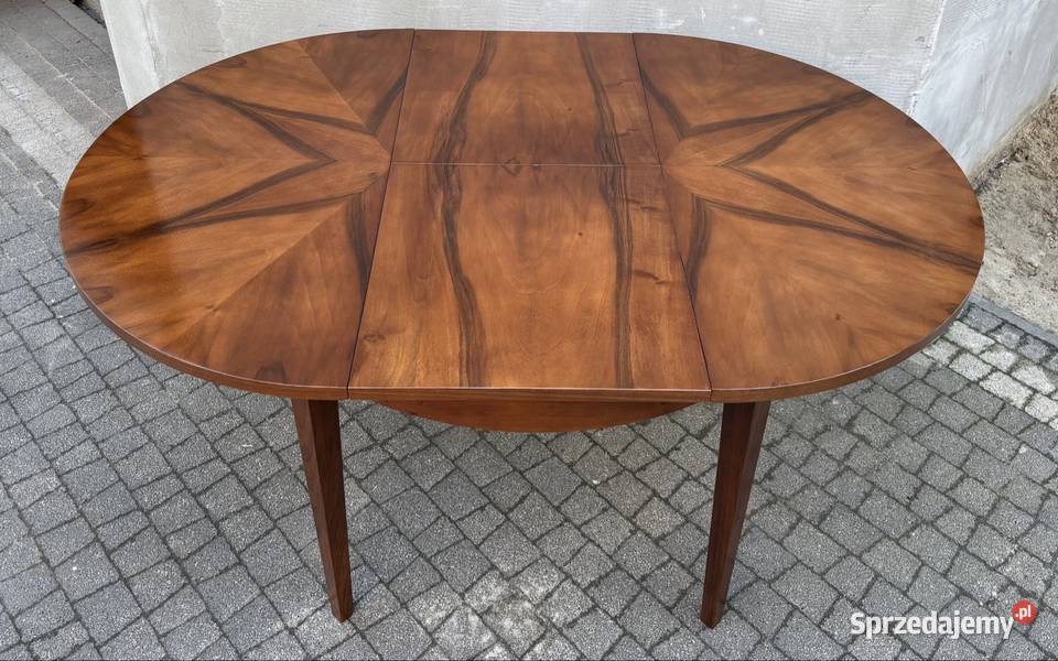 Stół Okrągły Orzech 100 Art Deco Antyk