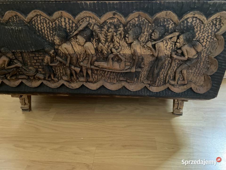 Kufer ręcznie rzeźbiony podlaskie Wólka Piotrowska