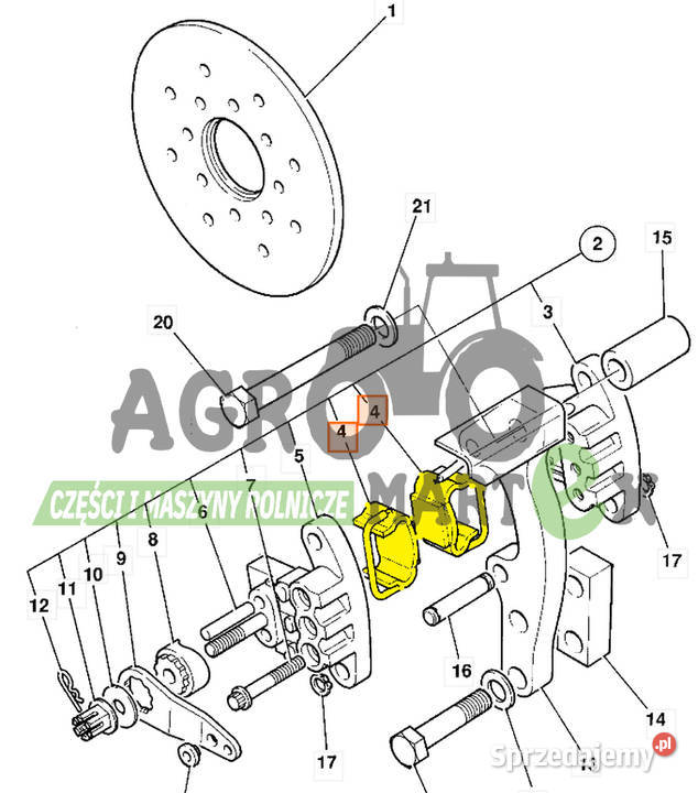 15912202 15912202 KLOCEK HAMULCOWY KPL JCB Pozostałe Wichrów