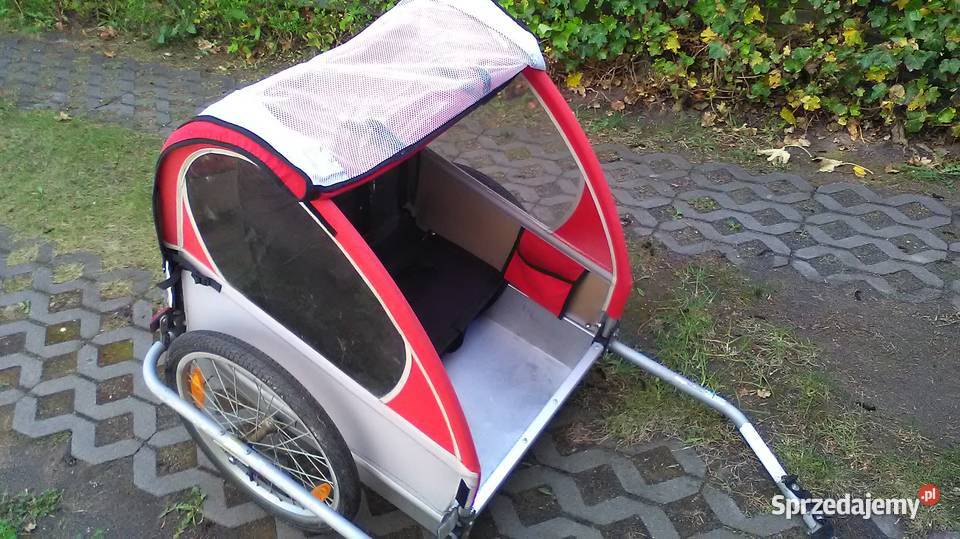Przyczepka rowerowa dzieci Alu ze skrzynią wielkopolskie Poznań