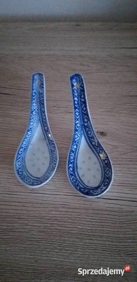 Chińskie Łyżki porcelanowe prl Przedbórz