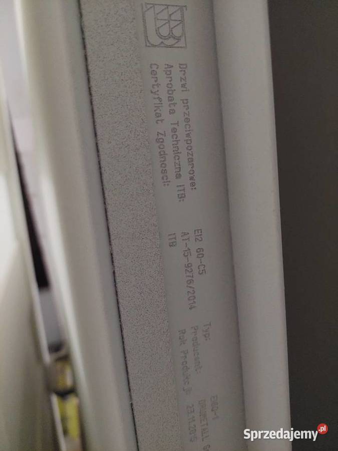 Drzwi przeciwpożarowe e160 białe stalowe