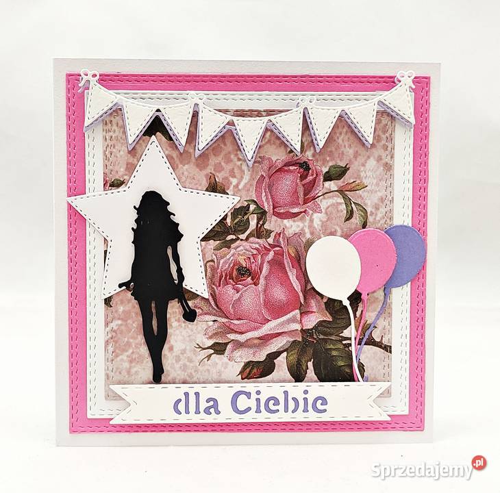 Kartka urodzinowa ręcznie robiona kobiety Wejherowo