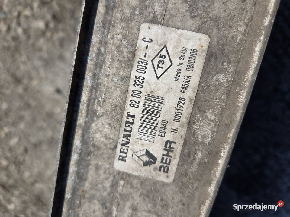 Renault Megane 2 intercooler mazowieckie Łagów