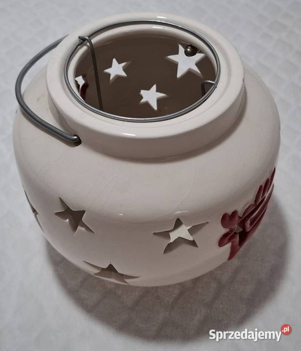 Lampion świecznik świąteczny czerwony renifer Czeladź sprzedam