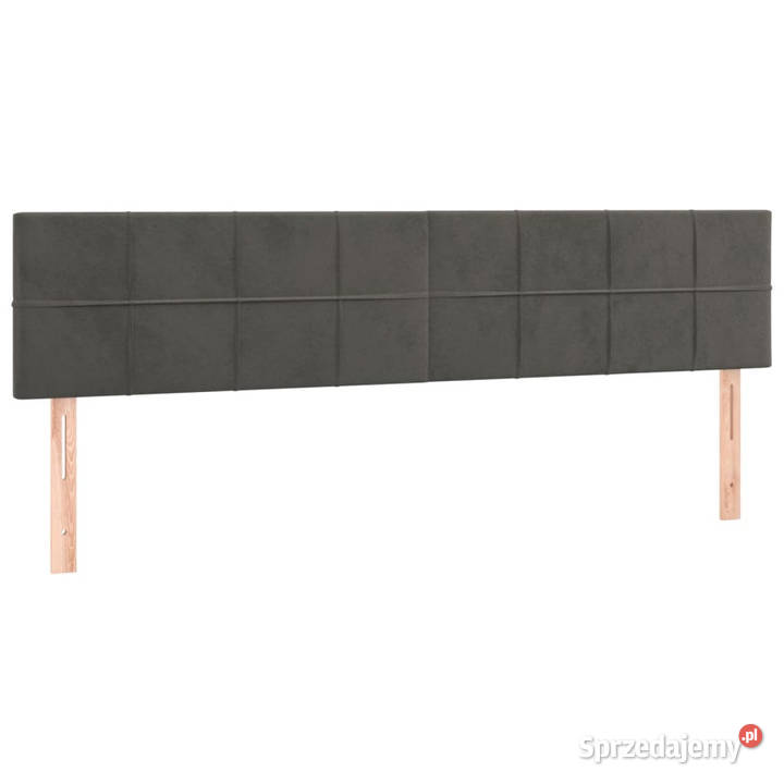 Łóżko kontynentalne z materacem ciemnoszare 88cm
