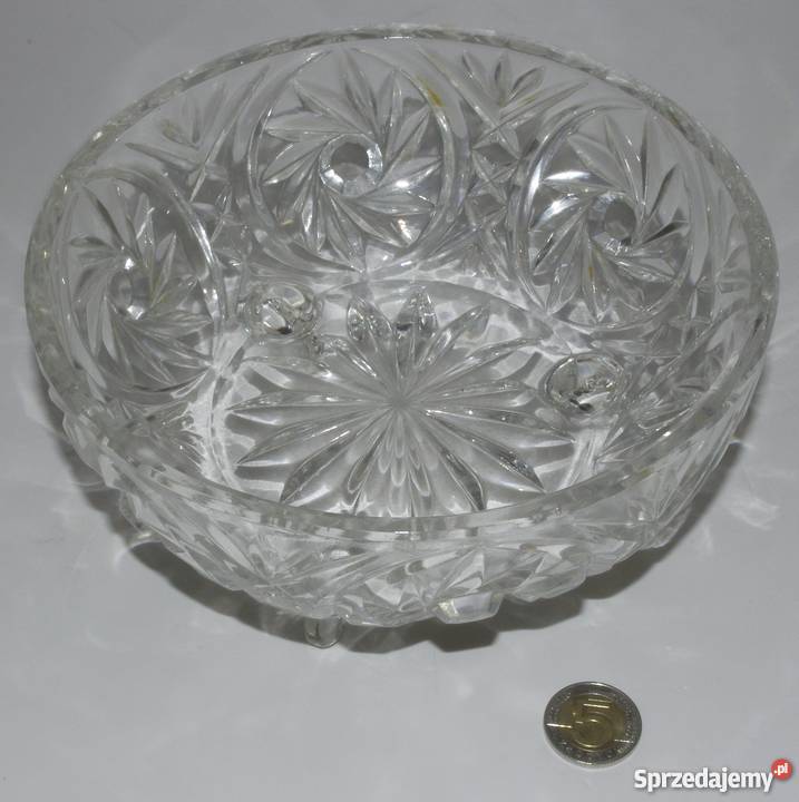Okrągła Kryształowa Misa na 3 nóżkach (17,5cm) (Szkło)
