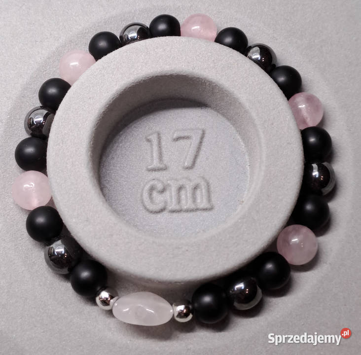 Bransoletka z kwarcu różowego KWARC RÓŻOWY serce Bransoletki Warszawa