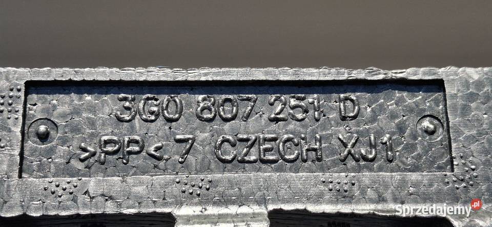 VW PASSAT B8 LIFT ABSORBER ZDERZAKA PRZEDNIEGO Bieleń