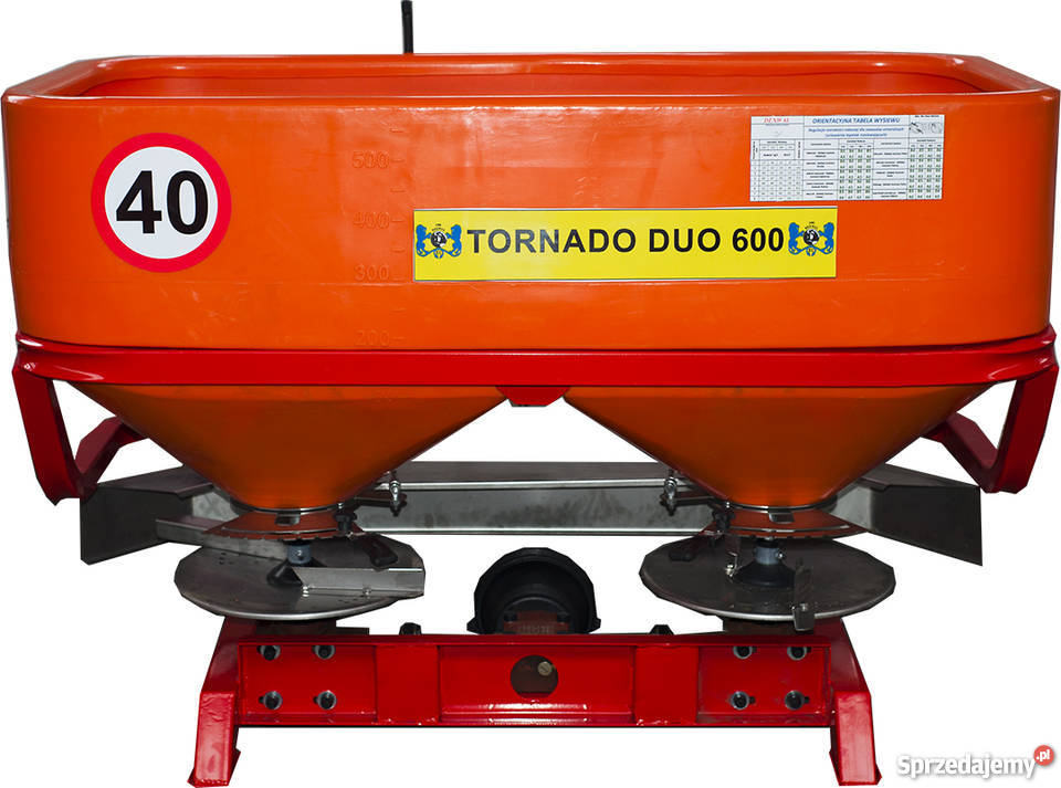 Rozsiewacz nawozów dwutalerzowy Tornado Duo 600L nieuszkodzony śląskie Bieńkowice