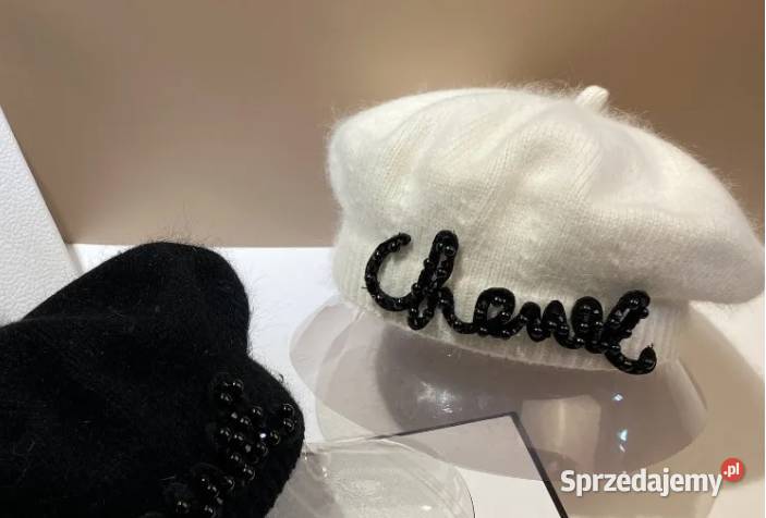 beret czarny z angorki Warszawa