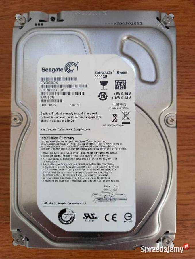 Seagate Barracuda 2TB SATA 35 cala Tomaszów Lubelski