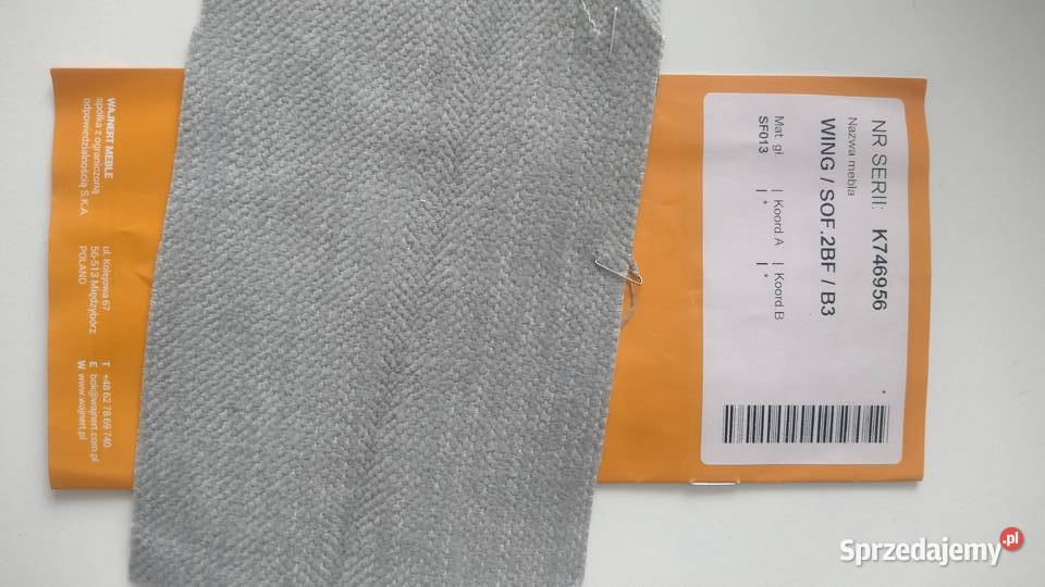 Sofa 2osobowa 120 jasnoszara Wajnert Wing 136cm Białystok