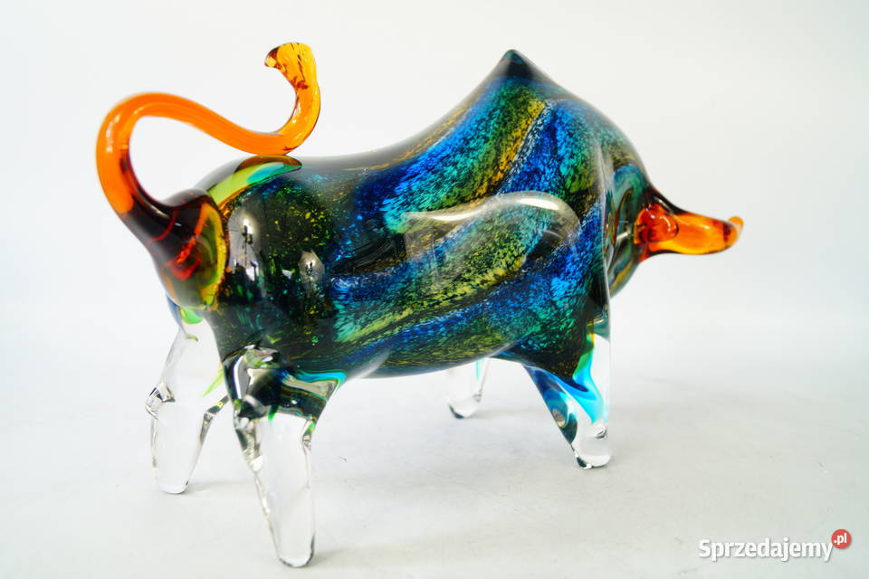 Figura szklana Murano style Byk byczek Wall Gizałki