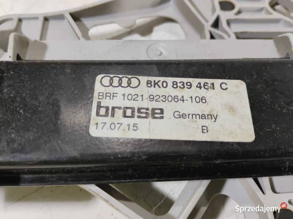 MECHANIZM PODNOŚNIK SZYBY LEWY TYŁ AUDI A4 B8