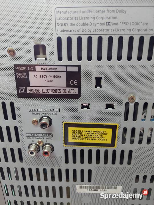 Samsung Mini Component System 858P Łapy