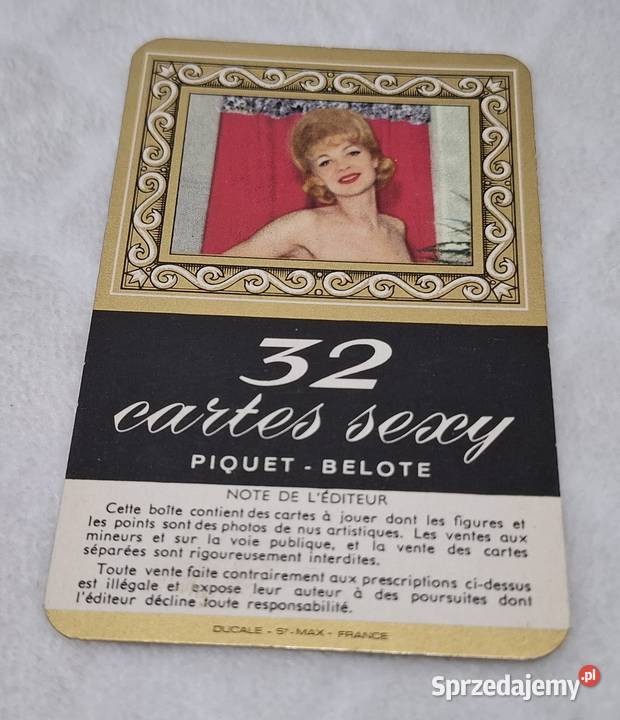 Karta 1 32 cartes sexy Piquet Belote Kolekcje Czeladź