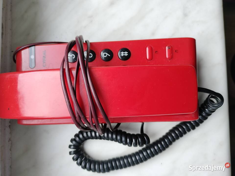 Aparat telefoniczny cyfral czerwony sprzedam