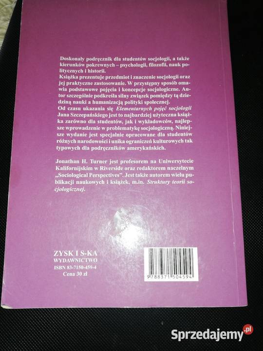 Sprzedam książkę do Socjologii