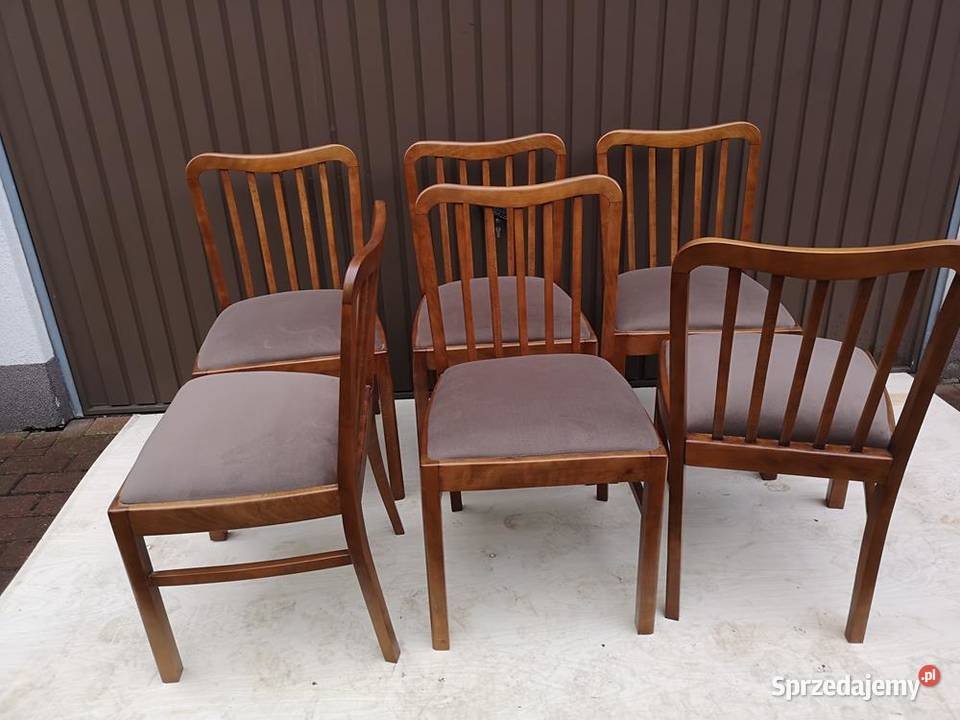 Krzesła ARTDECO Stare Antyk Komplet 6 Sztuk
