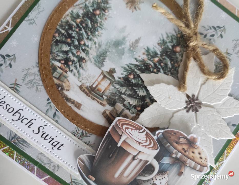 Kartka bożonarodzeniowa handmade gwiazda