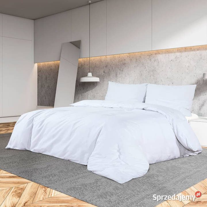 Zestaw pościeli biały 225x220 lekka mikrofibra Warszawa sprzedam