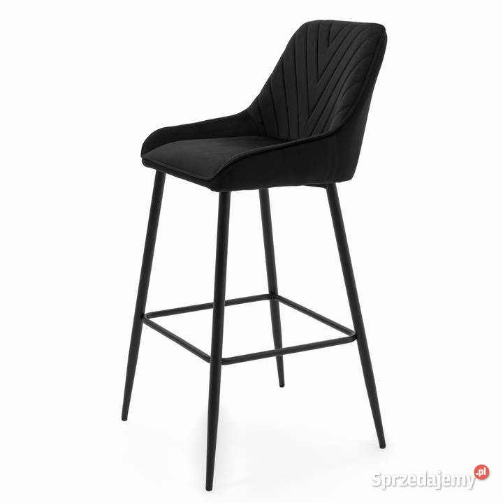 Czarny Hoker Tapicerowany Vasto Wysyłka 24H