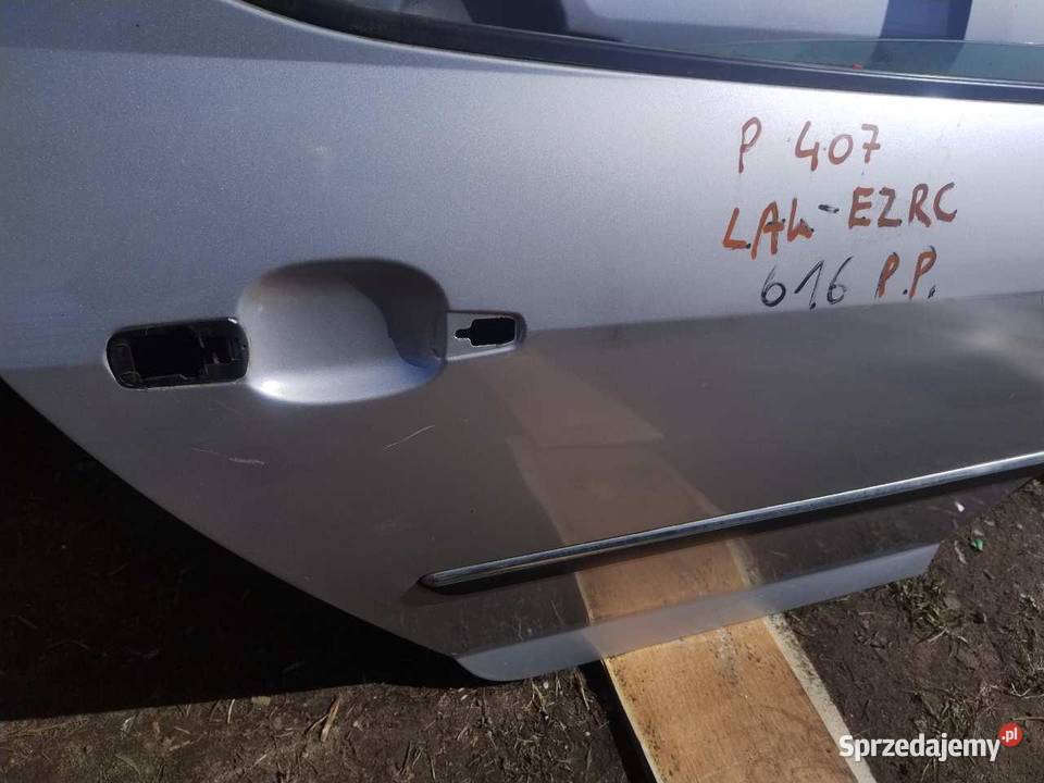 DRZWI PRAWY TYŁ EZRC PEUGEOT 407