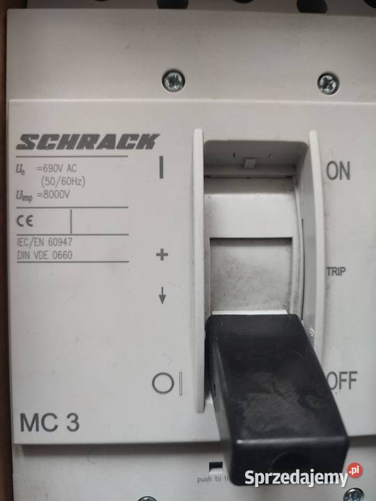 Wyłącznik 630A 50kA wyzwalacz AE 3biegunowy Sosnowiec sprzedam