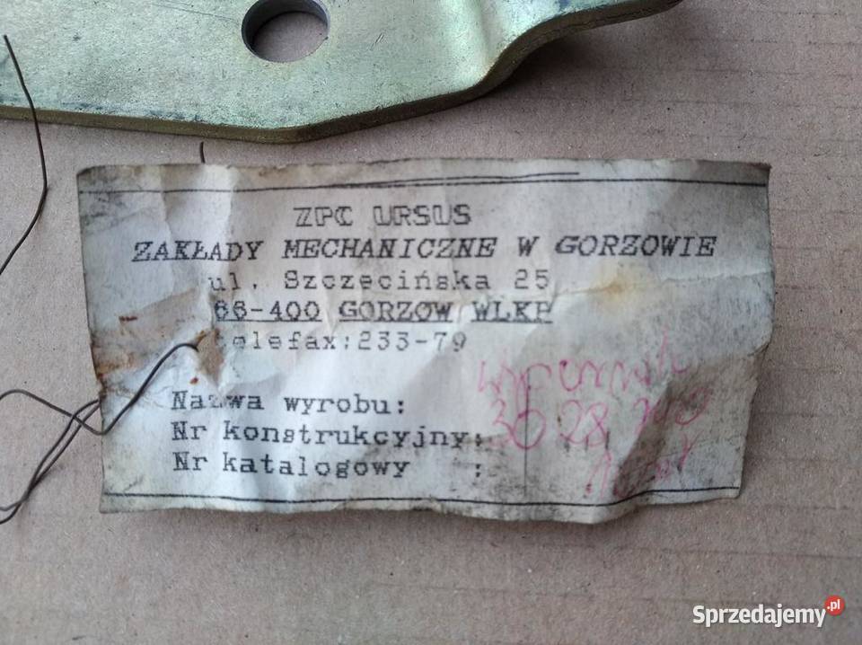Ursus 28123512 wspornik regulacji PRL nieuszkodzony Lublin