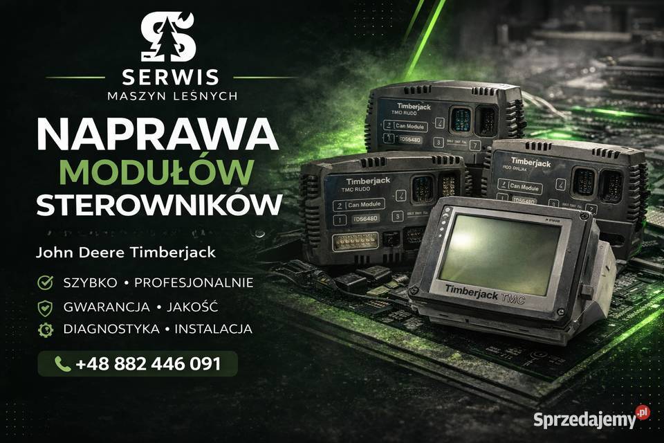 Serwis sterowników i modułów maszyny leśne John Ostrów Wielkopolski