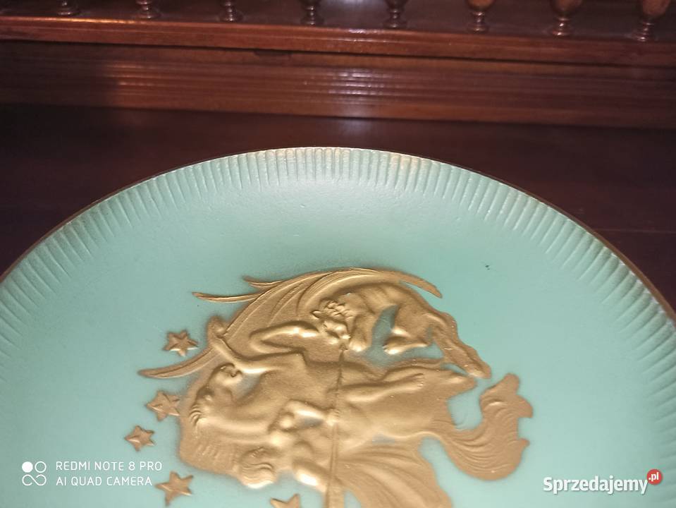 metalowa patera Sygnatura STJARMgwiazda Metal Antyki