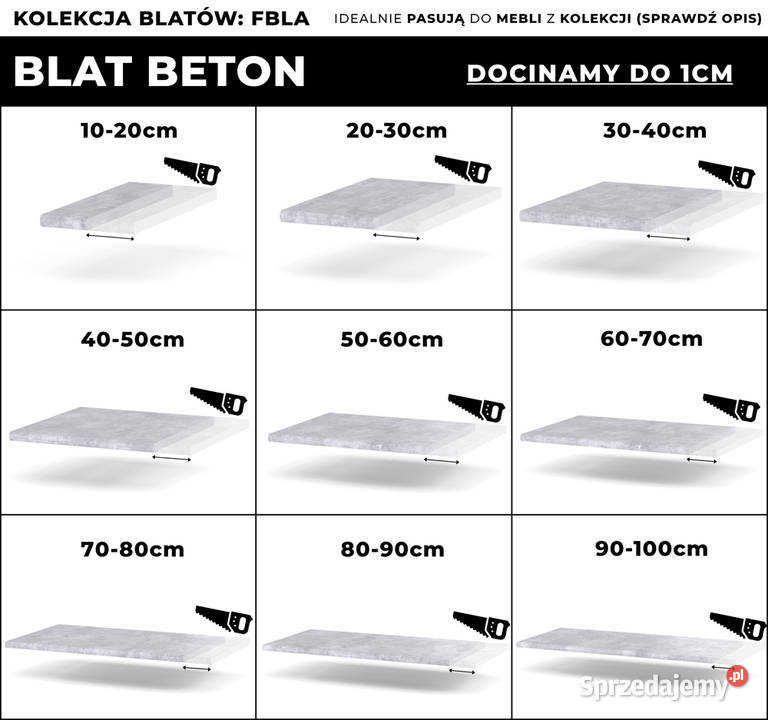 Blat Kuchenny Laminowany Marmur Blande Beton warmińsko-mazurskie