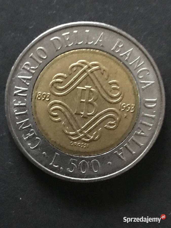Wlochy 500 lirow 1993 okolicznosciowa Tychy