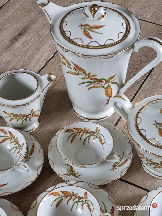 Serwis kawowy 11 osób Porcelana Francuska Wola Podłężna
