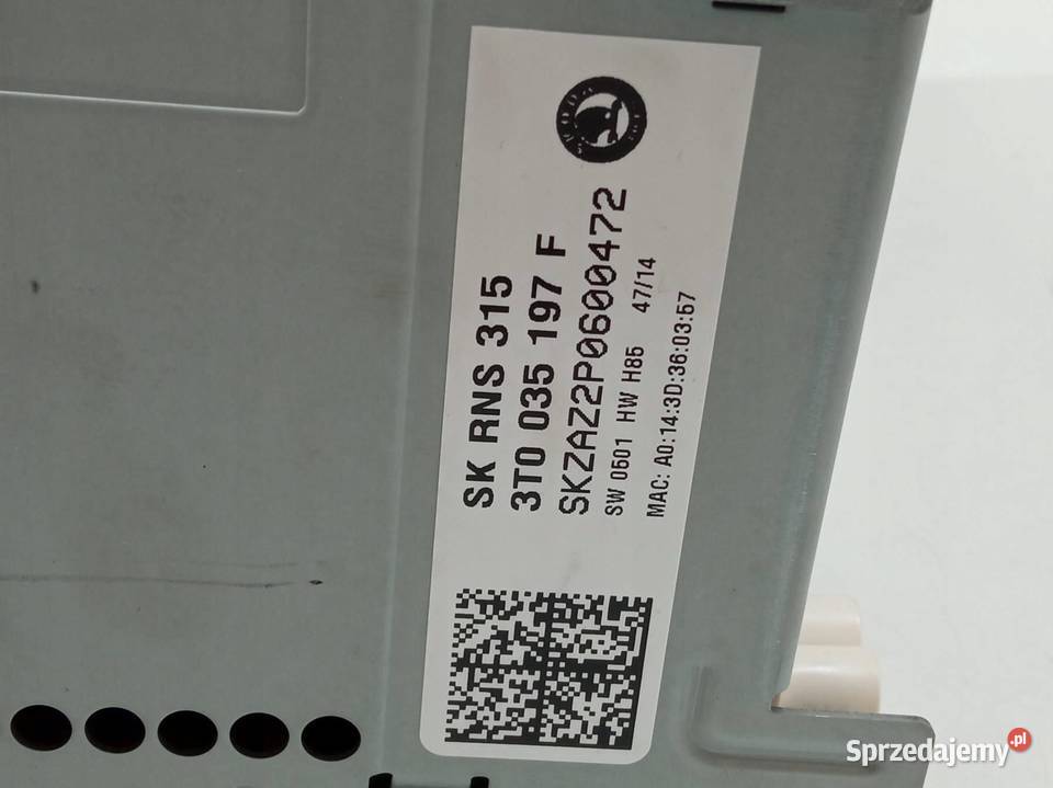 RADIO 3T0035197F Skoda Superb II 20082015 świętokrzyskie