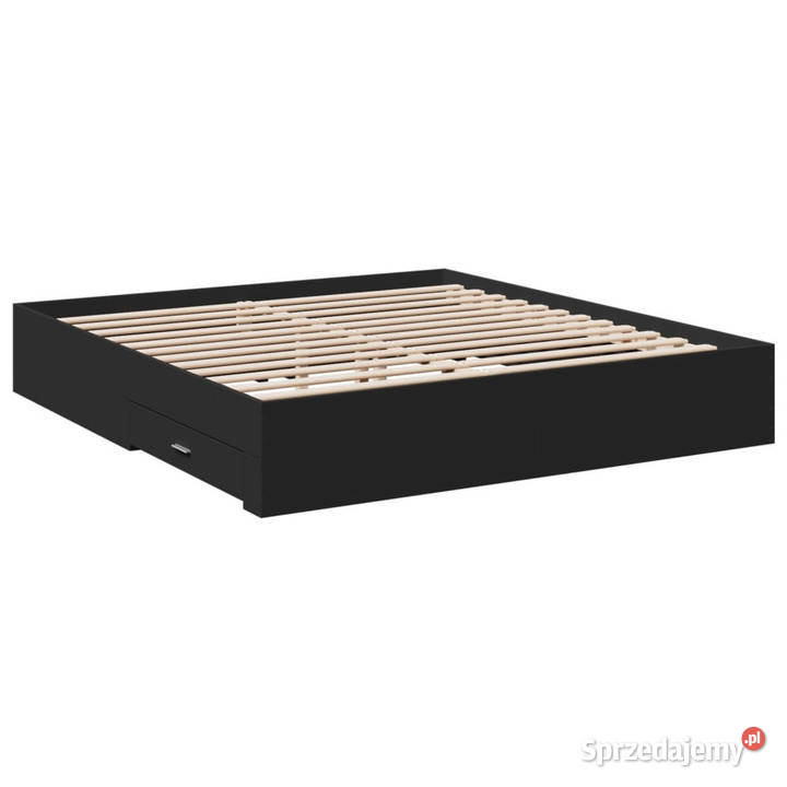 Rama łóżka z szufladami czarna 180x200 WM3280364 Warszawa sprzedam
