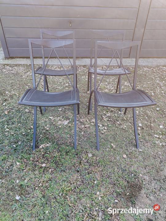 Komplet krzeseł Cattelan Italia składane skóra Aleksandrów Łódzki sprzedam