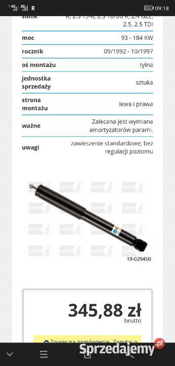 amortyzatory Bilstein B4 BLS19029450 Volvo V70 lubelskie Lublin
