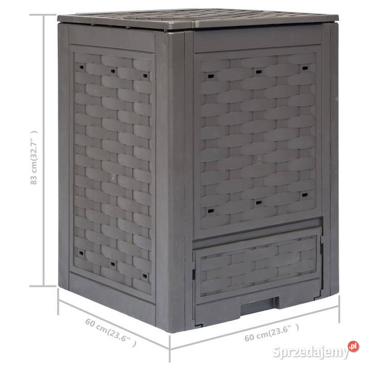 Kompostowniki 3 60x60x83 900 L rattan z tworzywa Warszawa