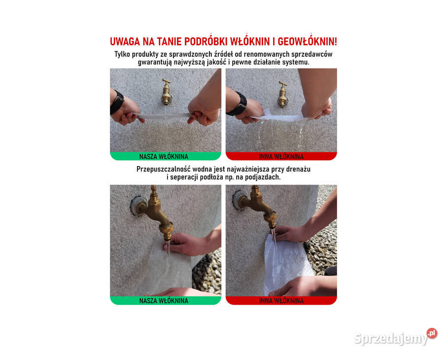 Geowłóknina polipropylenowa P10 4x10m MOCNA Materiały budowlane podkarpackie Rzeszów