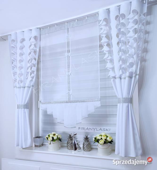Zestaw do okna panel i zasłony FIRANKI Firany
