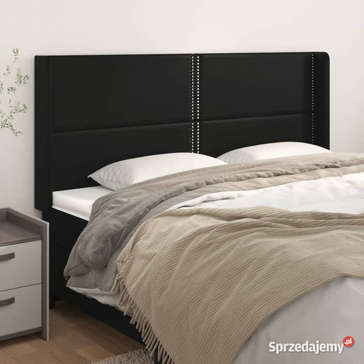 Zagłówek uszak czarny 203x16x118128 sztuczna Warszawa