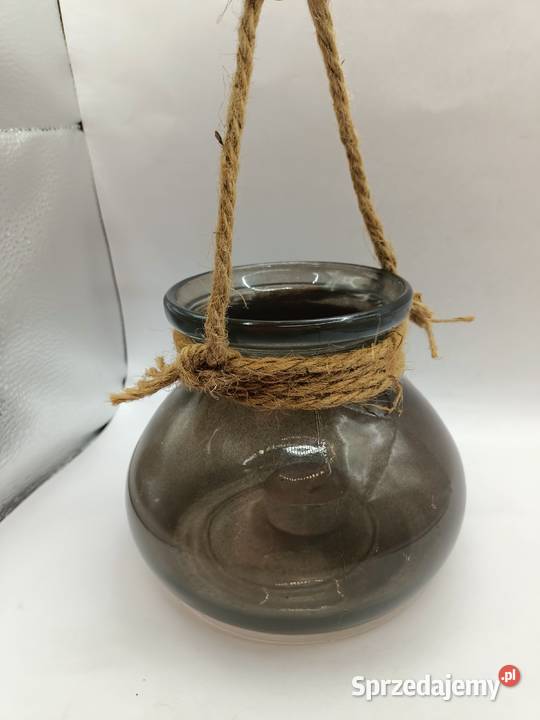 Szklana dekoracja do ogrodu słój lampion Zamość