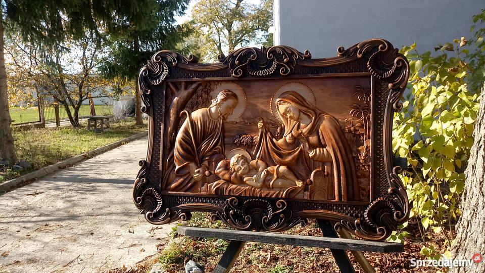 PlaskorzezbaDrewno Swieta Rodzina Radymno sprzedam