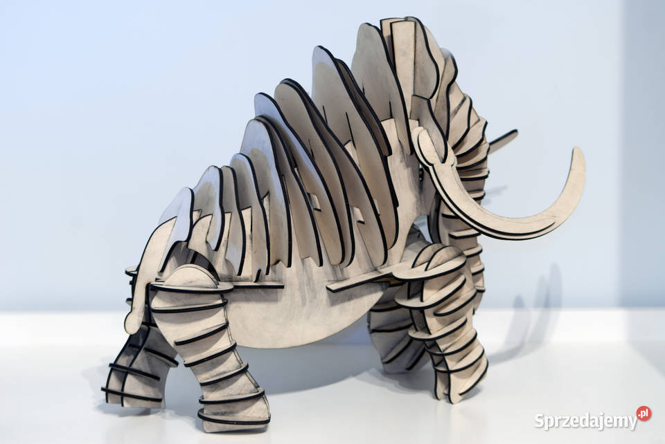 Puzzle 3D Mamut Zabawka Składanka z drewna 6 lat+ Łódź