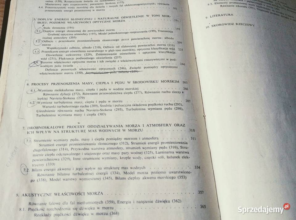 Fizyka morza Jerzy Dera Oceanografia 1983 twarda Kultura i Rozrywka pomorskie Gdańsk sprzedam